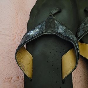 Coach wedge size 9. Never worn ,little peeling on left strap "see photo"